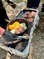 Cooking burgers